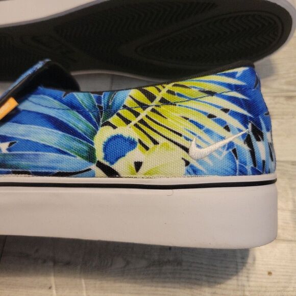 NEW Nike Court Rayale AC Print‎ Womens 10 Blue Canvas Slip-On Shoes Sneakers - Picture 12 of 13